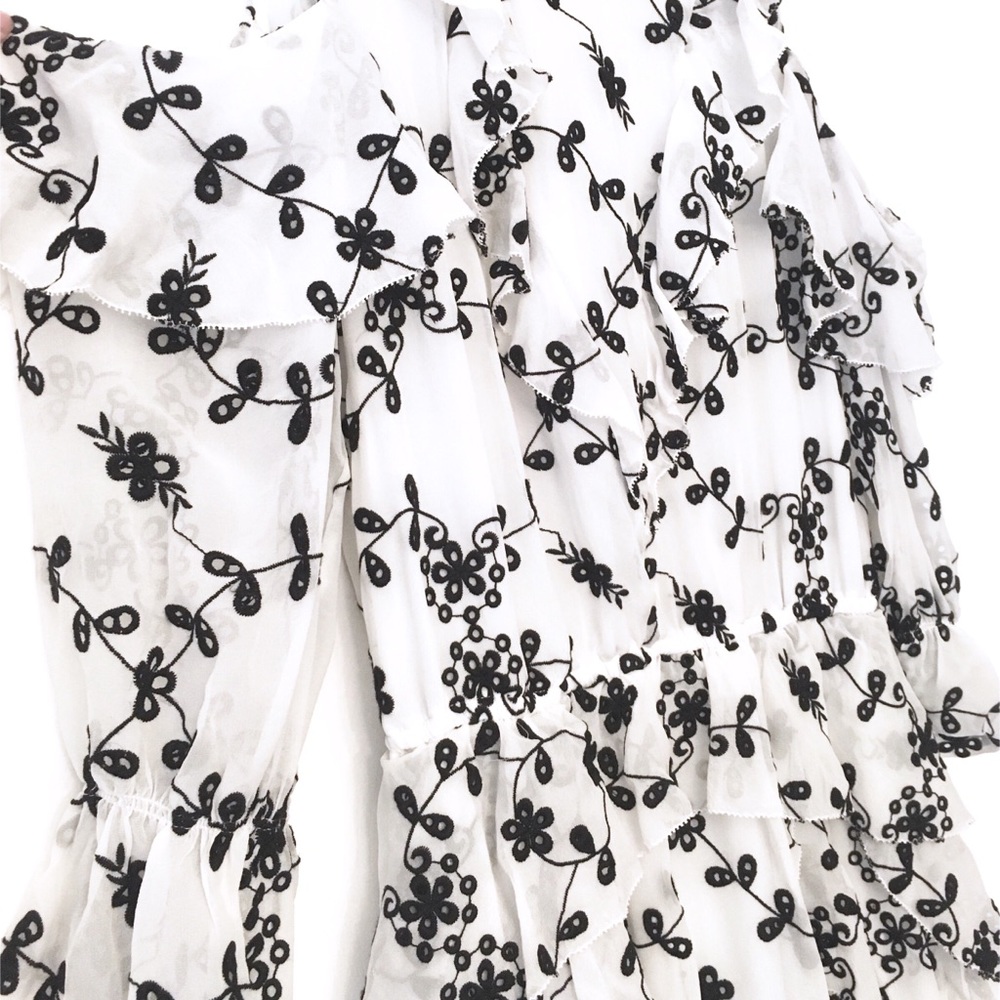 FINAL🚨DONATING SOON‼️ Joie Alpheus Silk Floral-Eyelet Ruffled Dress - Picture 10 of 10